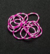 Joy Craft - loomelastiekjes - 6200/0864 - Elastieken SNOW-White/Pink