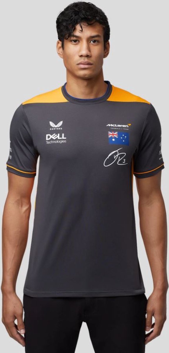 McLaren Teamline Daniel Ricciardo T-shirt Grijs 2022 - Maat S
