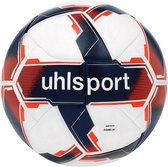 Uhlsport Match Addglue (Taille 5) Ballon de Match - Wit / Marine / Rouge Fluo