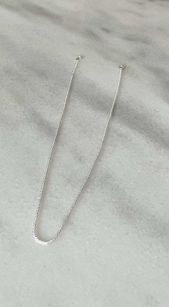 Marie-Lin Jewelry sparkling ketting zilver - minimalistisch sieraad - 925 sterling - 45cm