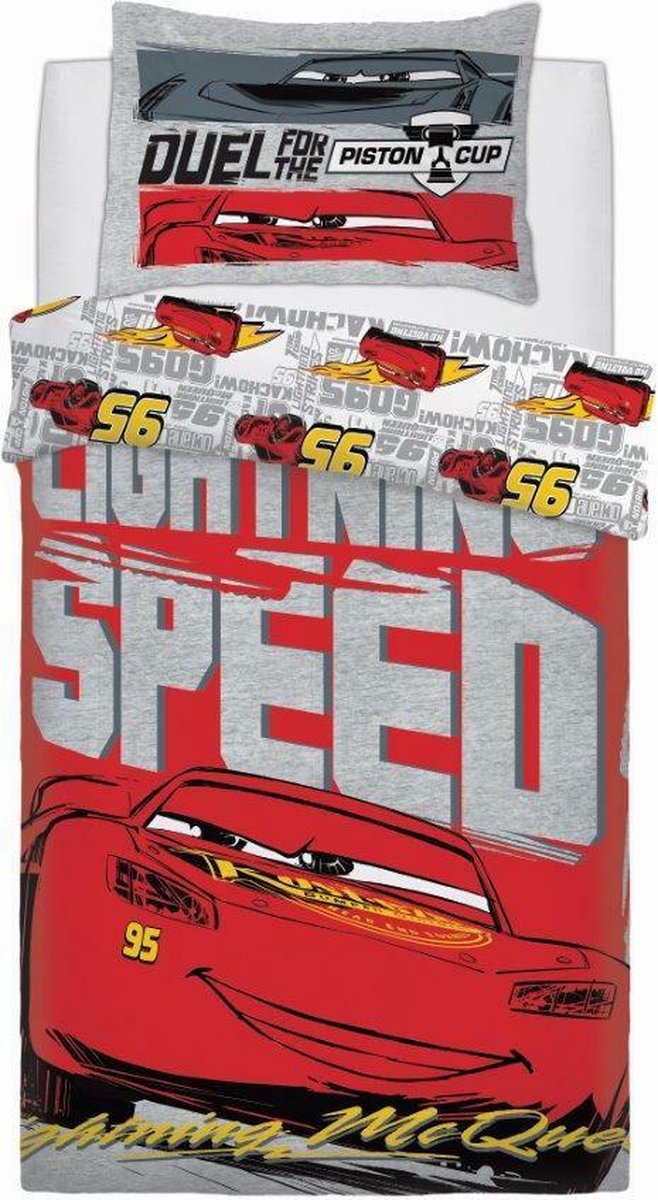 Cars Lightening Speed Boys Reversible Duvet Set (Multicoloured)