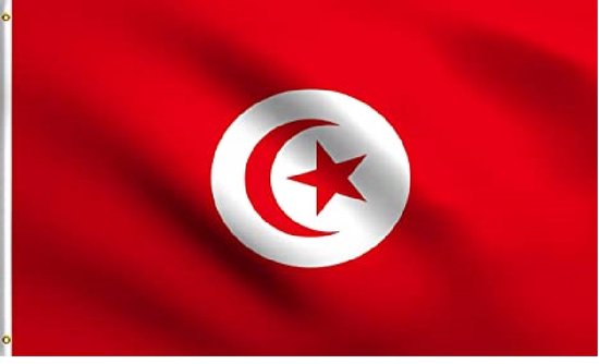 Tunesische vlag - Tunesie - 90 x 150 cm