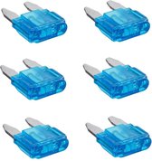 ProPlus Steekzekeringen - Mini - 15 Ampère - Blauw - 6 stuks