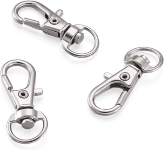 Produits FSW - 10 pièces - Porte - clés - Fermoir homard - Porte-clés de  clés - Acier