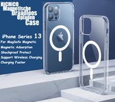 Luxury iPhone 13 Pro Max Hoesjes - Schokbestendig Etui Acryl Cover Clear Case Voor Apple iPhone 13 Pro Max - Magsafe Cover Gevallen Draadloze Magnetische doorzichtig Magnetische Dr
