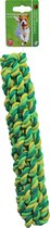 Boon hondenspeelgoed touwstick katoen groen/geel, 32 cm.