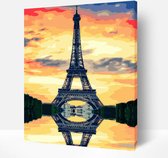 Peinture Par Numéros Adultes DIY Peinture Par Numéro Package Complet Hobby sur Cadre avec Vernis - ®Arty Bee - Tour Eiffel 40x50cm