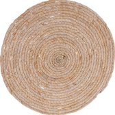 Placemats Natuurlijk Gras Groot Set 2 stuks - Placematr - Natuurlijk Bord Onderlegger - Decoratieve Placemats - Diameter 38 Cm - handgemaakt