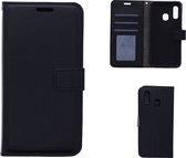 LuxeBass Hoesje geschikt voor Samsung Galaxy A20E - Bookcase Zwart - portemonnee hoesje - telefoonhoes - gsm hoes - telefoonhoesjes