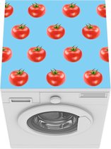 Wasmachine beschermer - Wasmachine mat - Tomaat - Patroon - Blauw - 60x60 cm - Droger beschermer