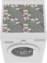 Wasmachine beschermer mat - Kersenbloesem - Bloemen - Patroon - Breedte 55 cm x hoogte 45 cm