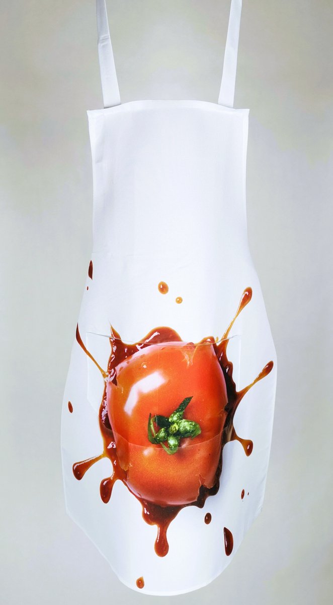 Papillon - Keukenschort met print - 75x65 cm - Grazy Tomato