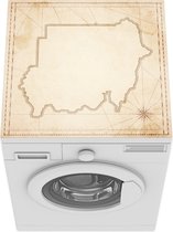 Wasmachine beschermer mat - het Afrikaanse Soedan op een oude kaart - Breedte 60 cm x hoogte 60 cm