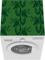 Wasmachine beschermer mat - Patronen - Groen - Hert - Breedte 60 cm x hoogte 60 cm