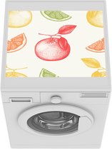 Wasmachine beschermer mat - Fruit - Vintage - Design - Breedte 55 cm x hoogte 45 cm