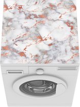 Wasmachine beschermer mat - Marmer - Steen - Rose goud - Patronen - Breedte 60 cm x hoogte 60 cm