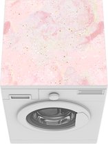 Wasmachine beschermer mat - Marmer - Roze - Glitter - Goud - Patronen - Breedte 60 cm x hoogte 60 cm