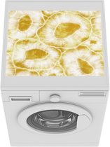 Wasmachine beschermer mat - Abstract - Tie dye - Geel - Wit - Patronen - Breedte 55 cm x hoogte 45 cm