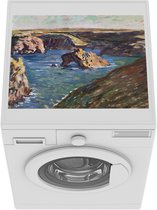 Wasmachine beschermer mat - Belle-Ile - Schilderij van Claude Monet - Breedte 55 cm x hoogte 45 cm