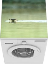 Wasmachine beschermer mat - Otter zwemt in water - Breedte 60 cm x hoogte 60 cm