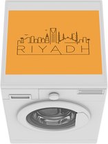 Wasmachine beschermer mat - Skyline ''Riyadh'' op een effen achtergrond - Breedte 55 cm x hoogte 45 cm