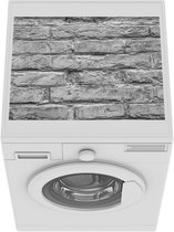 Wasmachine beschermer mat - Antieke stenen muur met details - Breedte 55 cm x hoogte 45 cm