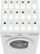 Wasmachine beschermer mat - Patronen - Sneeuwman - Geometrisch - Breedte 60 cm x hoogte 60 cm