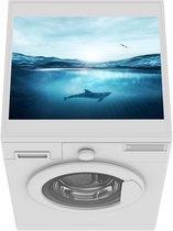 Wasmachine beschermer mat - Dolfijn - Zee - Vogel - Breedte 55 cm x hoogte 45 cm