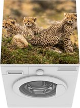 Wasmachine beschermer mat - Luipaard - Bos - Dier - Breedte 60 cm x hoogte 60 cm