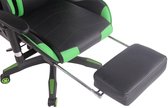 CLP Turbo Bureaustoel - Met voetsteun zwart/groen Kunstleer