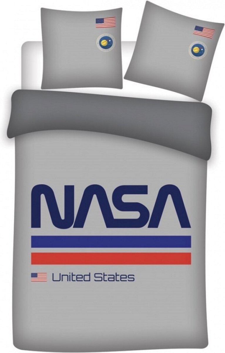 Dekbedovertrek NASA grey 140x200 2 delig Microfiber