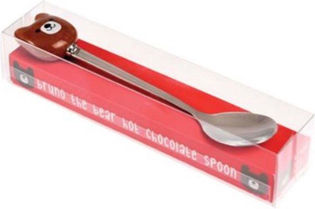 Goedkoopste lange lepel Beer chocolademelklepel 304 RVS chocolademelk kinderlepel theelepel mok