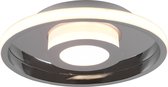 LED Plafondlamp - Badkamerlamp - Trion Asmaya - Opbouw Rond 28W - Spatwaterdicht IP44 - Dimbaar - Warm Wit 3000K - Mat Chroom - Aluminium - BSE