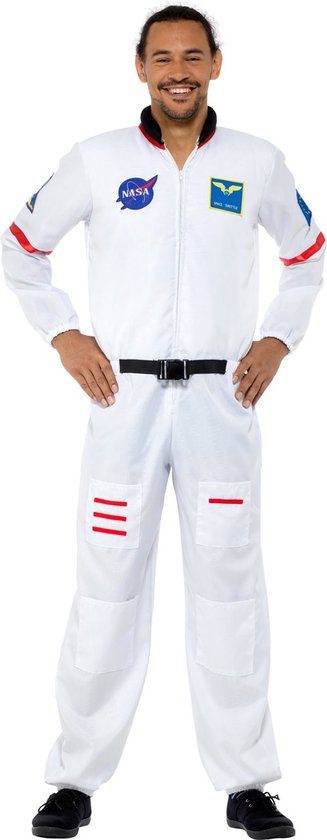 Karnival Costumes Astronaut kostuum voor heren Carnavalskleding Heren Carnaval - Polyester - Maat M - 2-Delig Jumpsuit/Riem