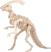 Houten dieren 3D puzzel parasaurolophus dinosaurus - Speelgoed bouwpakket 38,2 x 9 x 28,5 cm.
