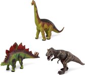 Speelgoed dino dieren figuren 3x stuks dinosaurussen van kunststof
