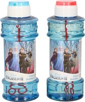 2x Disney Frozen 2 bellenblaas flesjes met spelletje 300 ml voor kinderen - Uitdeelspeelgoed - Grabbelton speelgoed