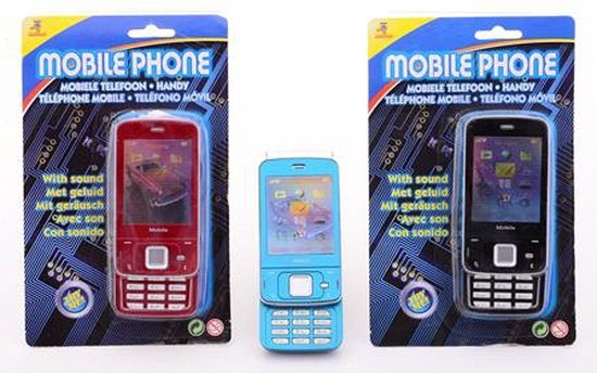 Speelgoed mobieltje - met geluid - mobiele telefoon Zwart