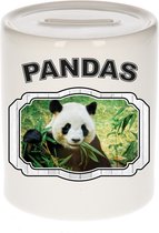 Dieren liefhebber panda spaarpot  9 cm jongens en meisjes - keramiek - Cadeau spaarpotten pandaberen liefhebber