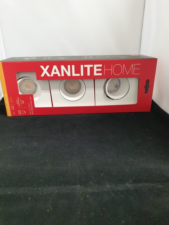 Xanlite richtbare inbouwspot 5W vierkant wit 3 stuks | bol.com