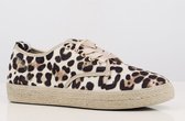 Dames schoenen laag casual met luipaard/Safari print, maat 37