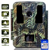 Agellic® Wildcamera voor Buiten – met Sensor – Nachtcamera – Buitencamera – met nachtzicht – 32MP 4K Ultra HD – Incl. 32GB SD – IP-67 Waterdicht – 46 IR-LED – Wildlife Camera