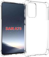 Samsung Galaxy A73 Hoesje - MobyDefend Transparante Shockproof TPU Gelcase - Verstevigde Hoeken - Volledig Doorzichtig - GSM Hoesje - Telefoonhoesje Geschikt Voor Samsung Galaxy A73