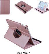 Apple iPad Mini 5 Rose Gold 360 graden draaibare hoes - Book Case Tablethoes