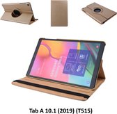 360 degree Draaibaar Goud Book Case Tablethoes voor Samsung Tab A 10.1 (2019) (T515) -2 kijkstanden