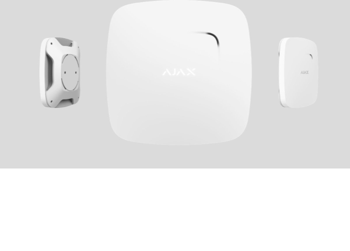 Ajax FireProtect Plus Rookmelder - draadloos - alarmsysteem - inbraak- binnen detectie in het wit