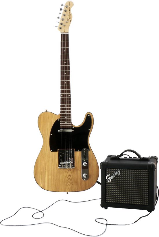 Fazley FTL218 Natural elektrische gitaar + versterker + kabel bol
