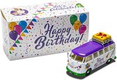 Volkswagen Camper "Happy Birthday" Wit / Paars 1-43 Corgi