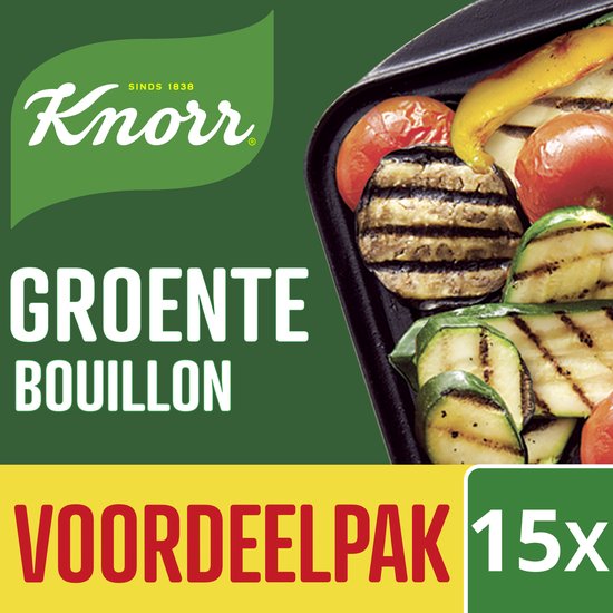 Knorr Bouillon Blokje vegetable 12 x 15 stuks voordeelverpakking bol