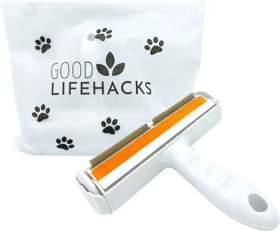 Good lifehacks - Huisdierhaar Verwijderaar - Pluizenverwijderaar - Hondenharen verwijderen - Hondenborstel - Kattenborstel - Kattenhaar - Kledingborstel - Kledingroller - Oranje